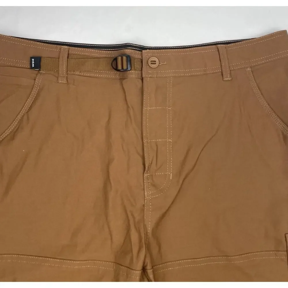 prAna Stretch Zion II Shorts Men's 38x8 Sepia Brown Hiking Cargo Outdoor Nylon